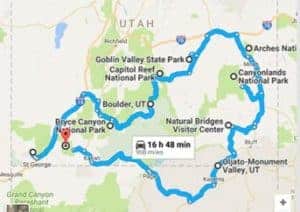 Utah Campgrounds map RV rentals Phoenix Arizona Going Places RV
